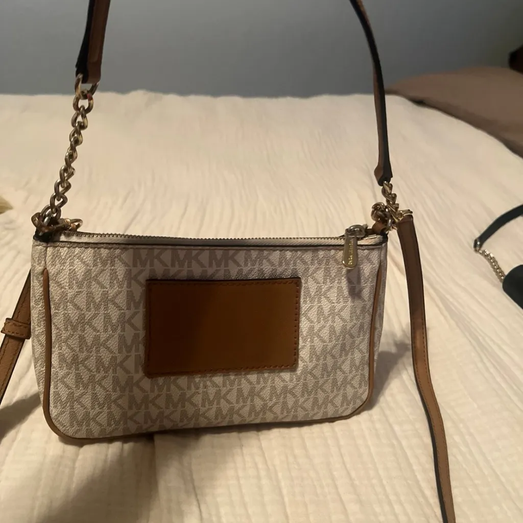 Michael Kors  Monogram Cream Crossbody Bag - Image 2