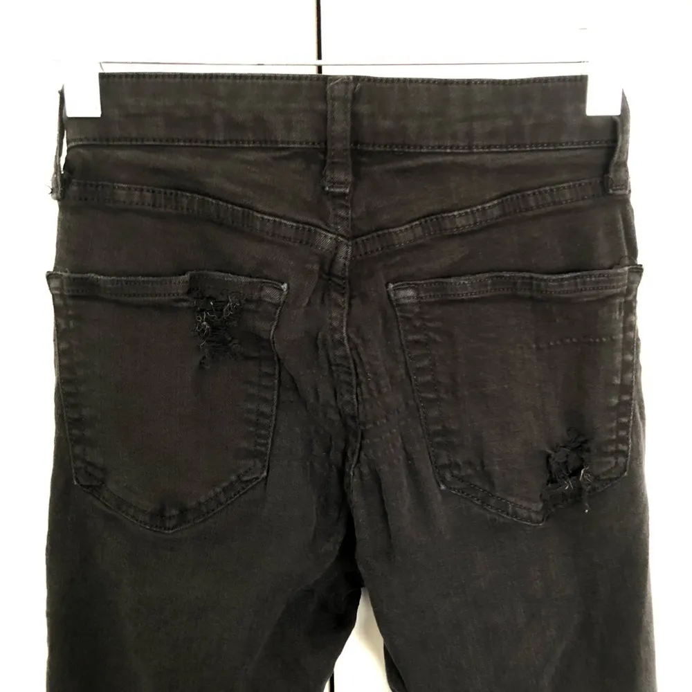 Topshop Jamie Moto Black Distressed Skinny Jeans Size 26 - Image 9