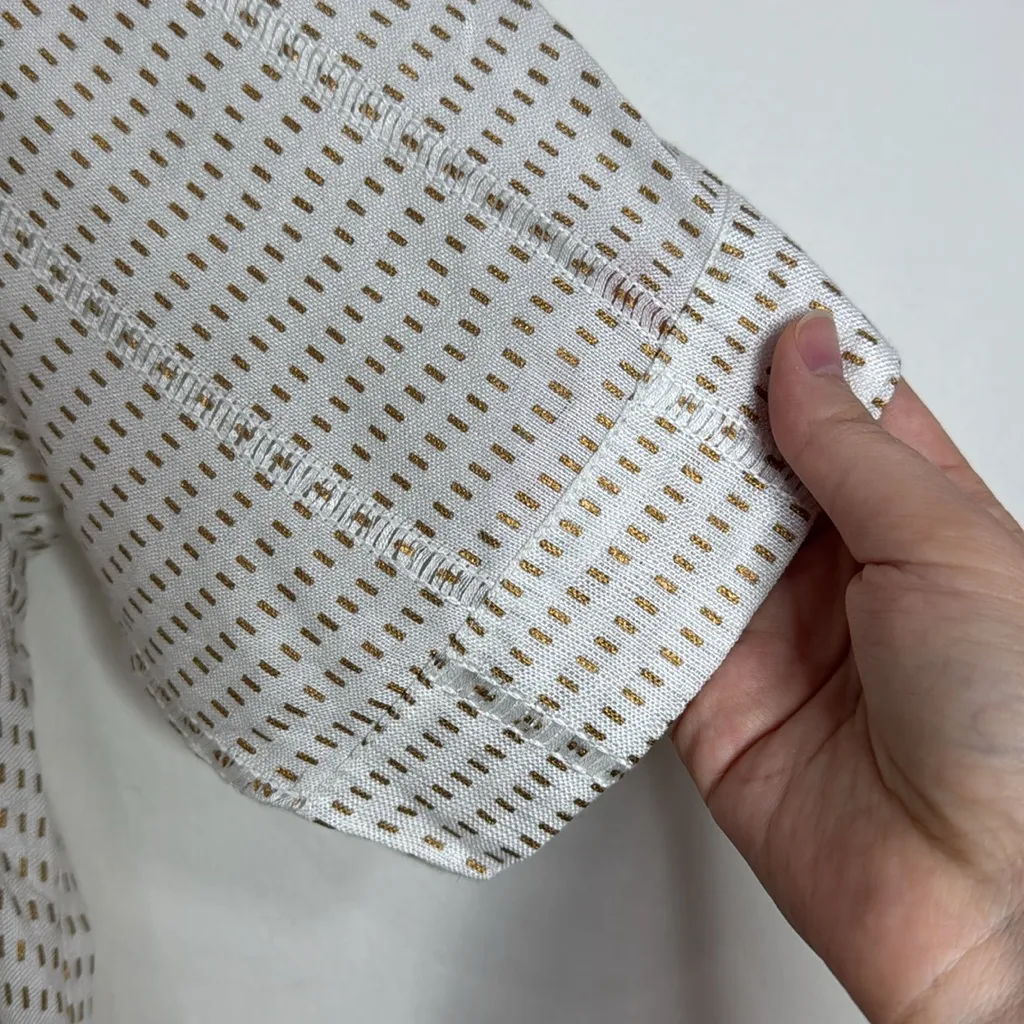 Evereve Allison Joy Cream/Copper Print Kimono Style Open Front Top size XS/S - Image 6