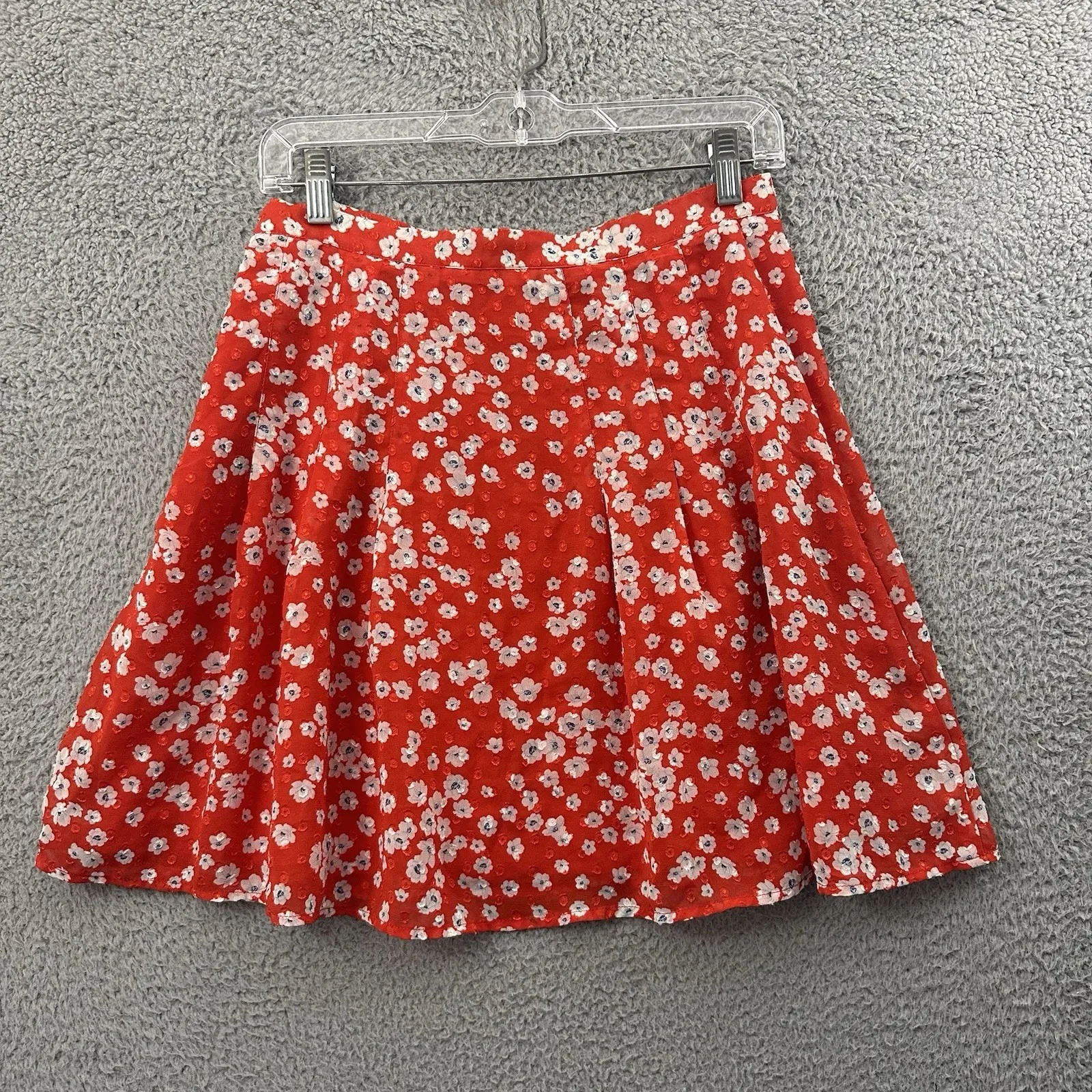 Banana Republic‎ Skirt Floral Pleated A Line Preppy Cottage Boho Chiffon Women 4 - Image 2