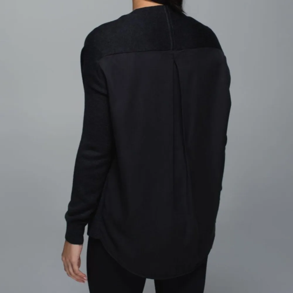 Lululemon Cardi In The Front Heathered Black / Black Size M - Image 3