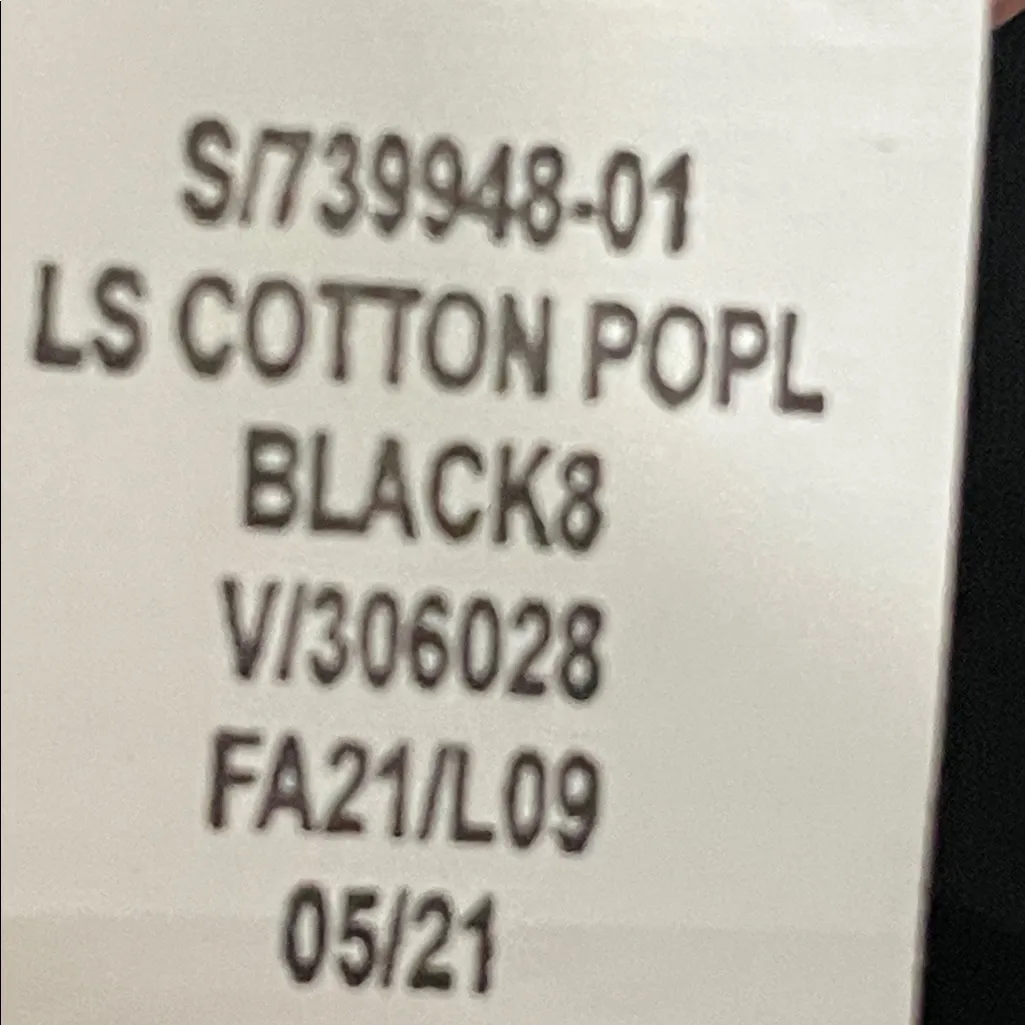 Banana Republic Black Cotton Poplin Shirtdress Dress - Image 10