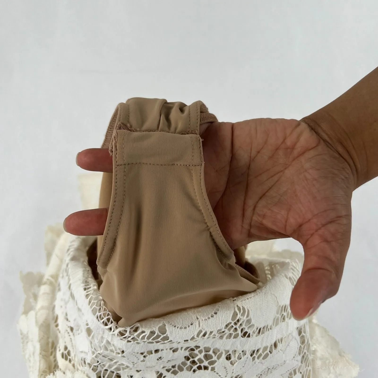 For Love And Lemons Gianna Mini Dress Women's White Lace Scallop Neck & Hem Size L - Image 3