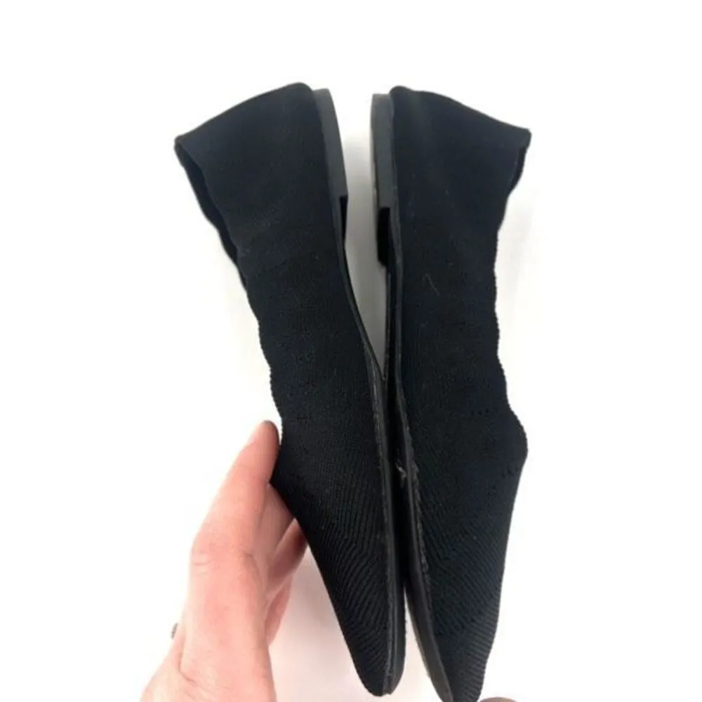 Skechers Cleo 2.0 Love Spell Women Knit Black Flats Scalloped Round Toe Size 7.5 - Image 5