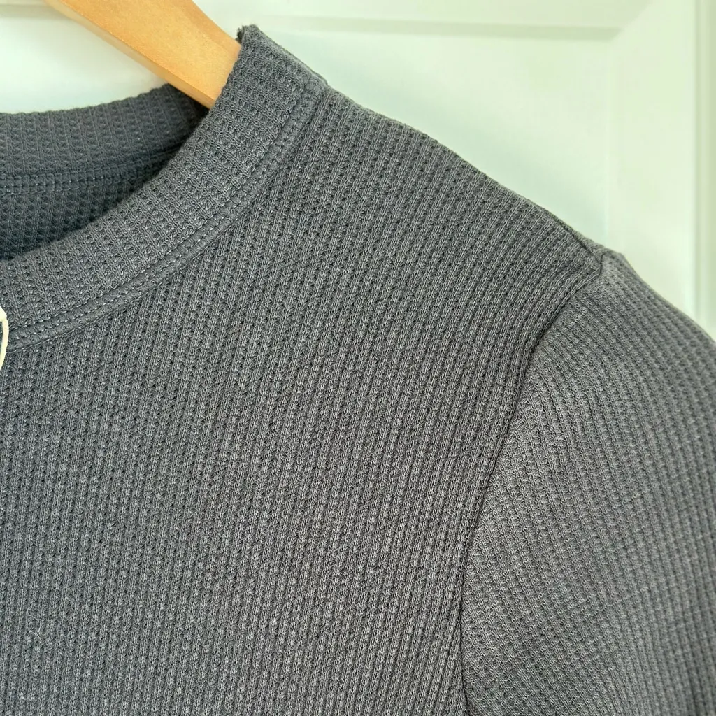 Skims Waffle Crew Neck Long Dress in Ash, Size X-Small - Image 4