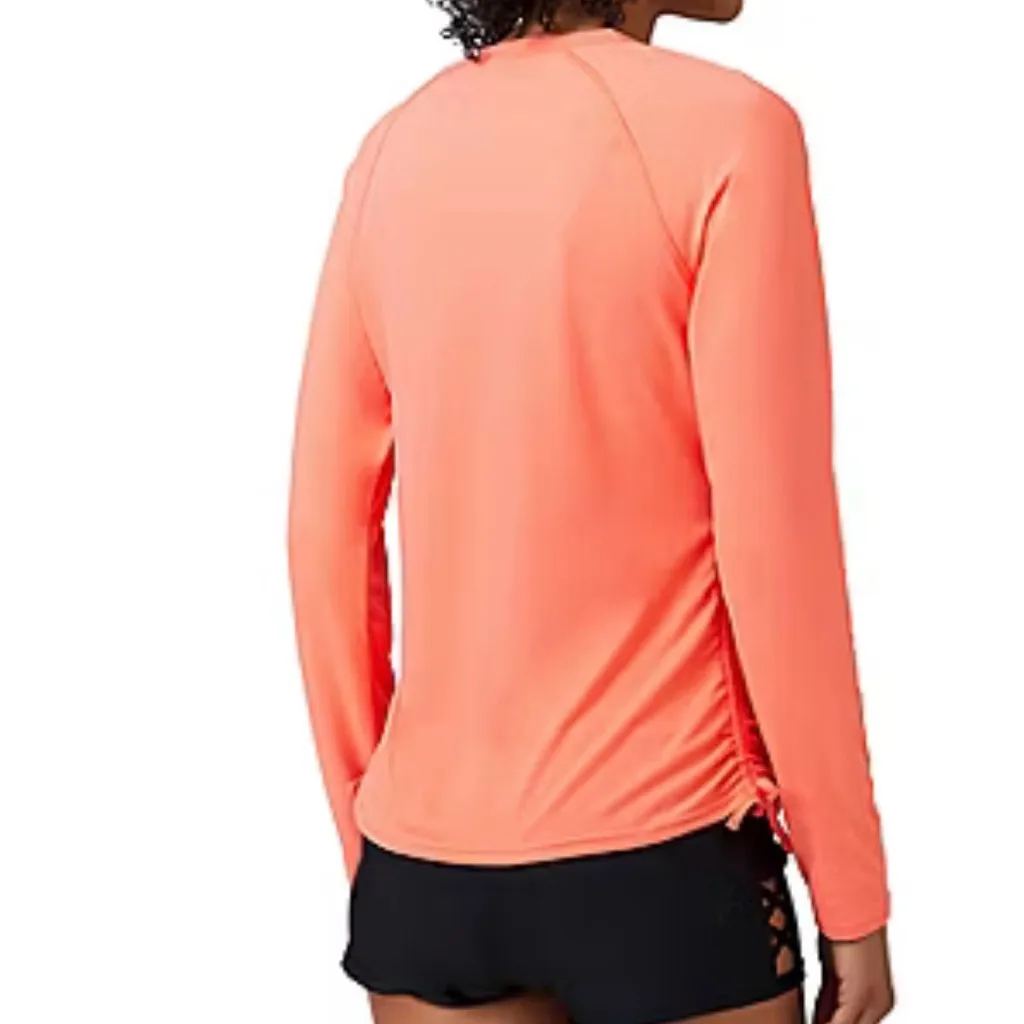 Free Country Women's Vibrant Coral Long Sleeve Tee - Image 5