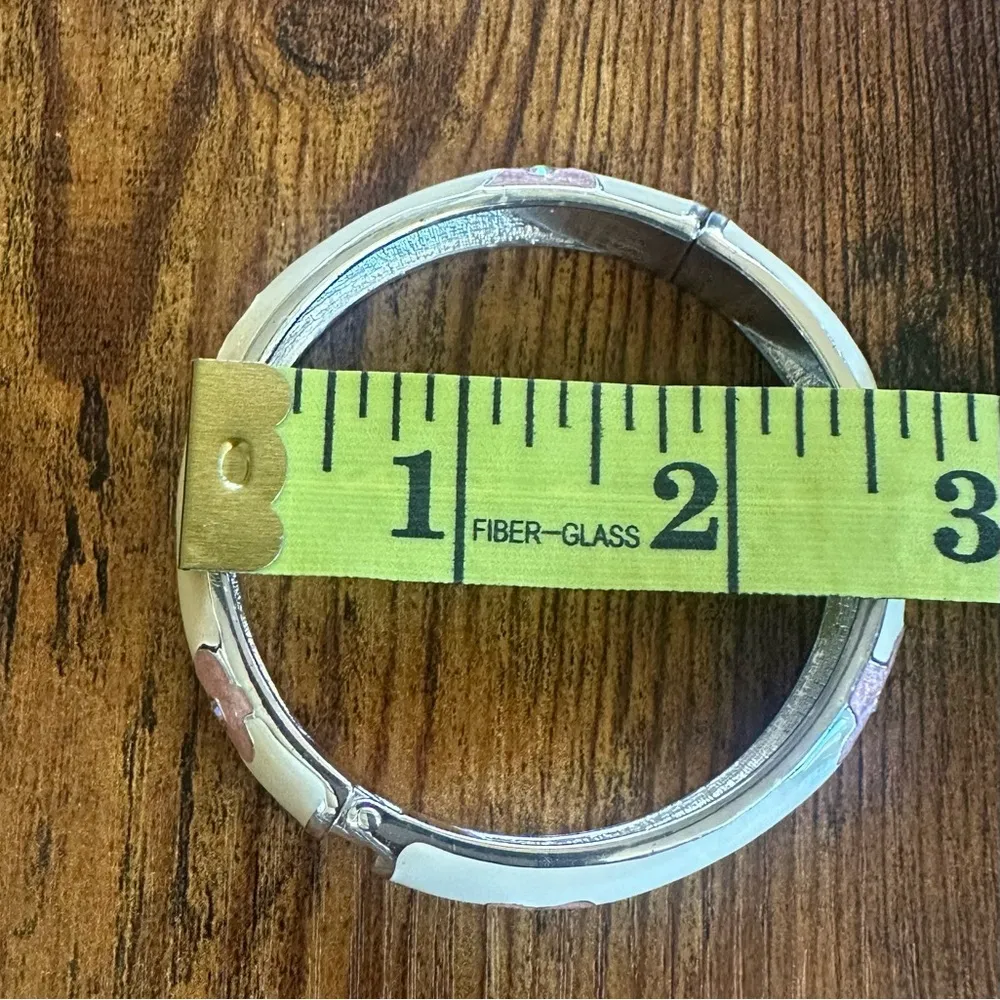 Bracelet ivory , pink flowers romantic, cottage feminine,prairie,victorian - Image 8