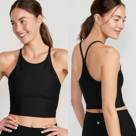 Old Navy Active Powersoft Longline Black Sports Bra. Size Medium - Image 2