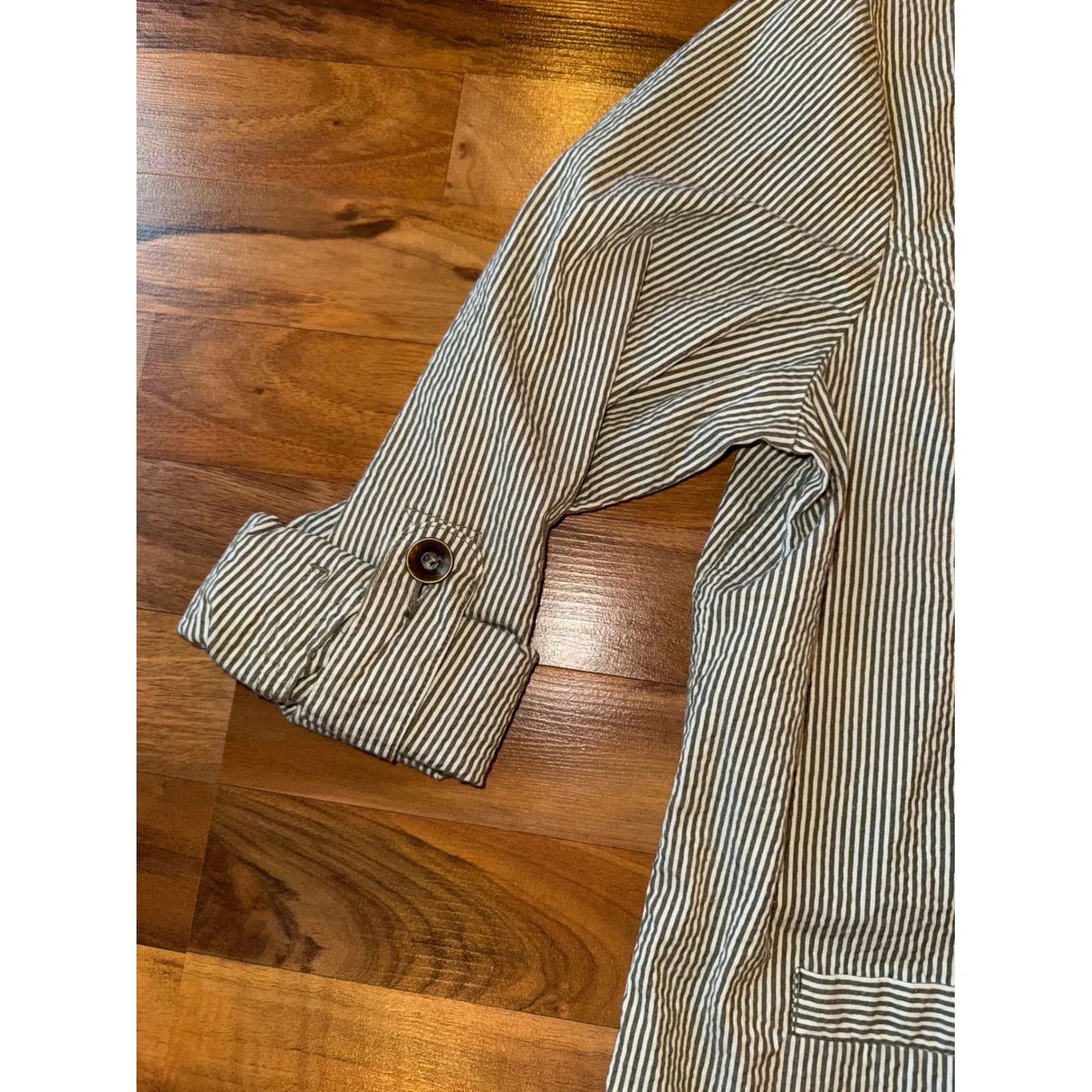 Charter Club Woman 1X Striped Button Front Lightweight Jacket preppy spring - Image 2