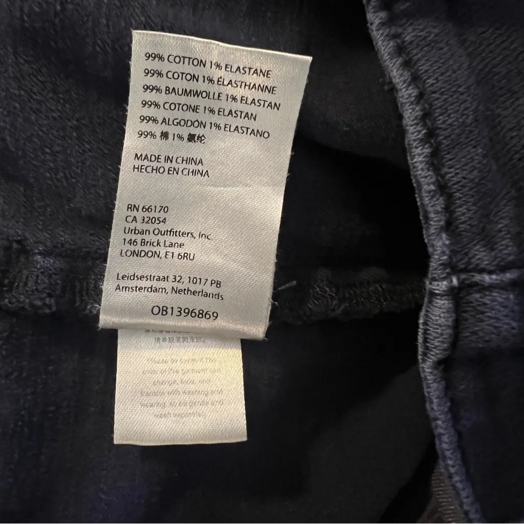 PILCRO THE LETTERPRESS  Wide Leg Blue Pants  Exposed Buttons Women’s Size 28 - Image 10