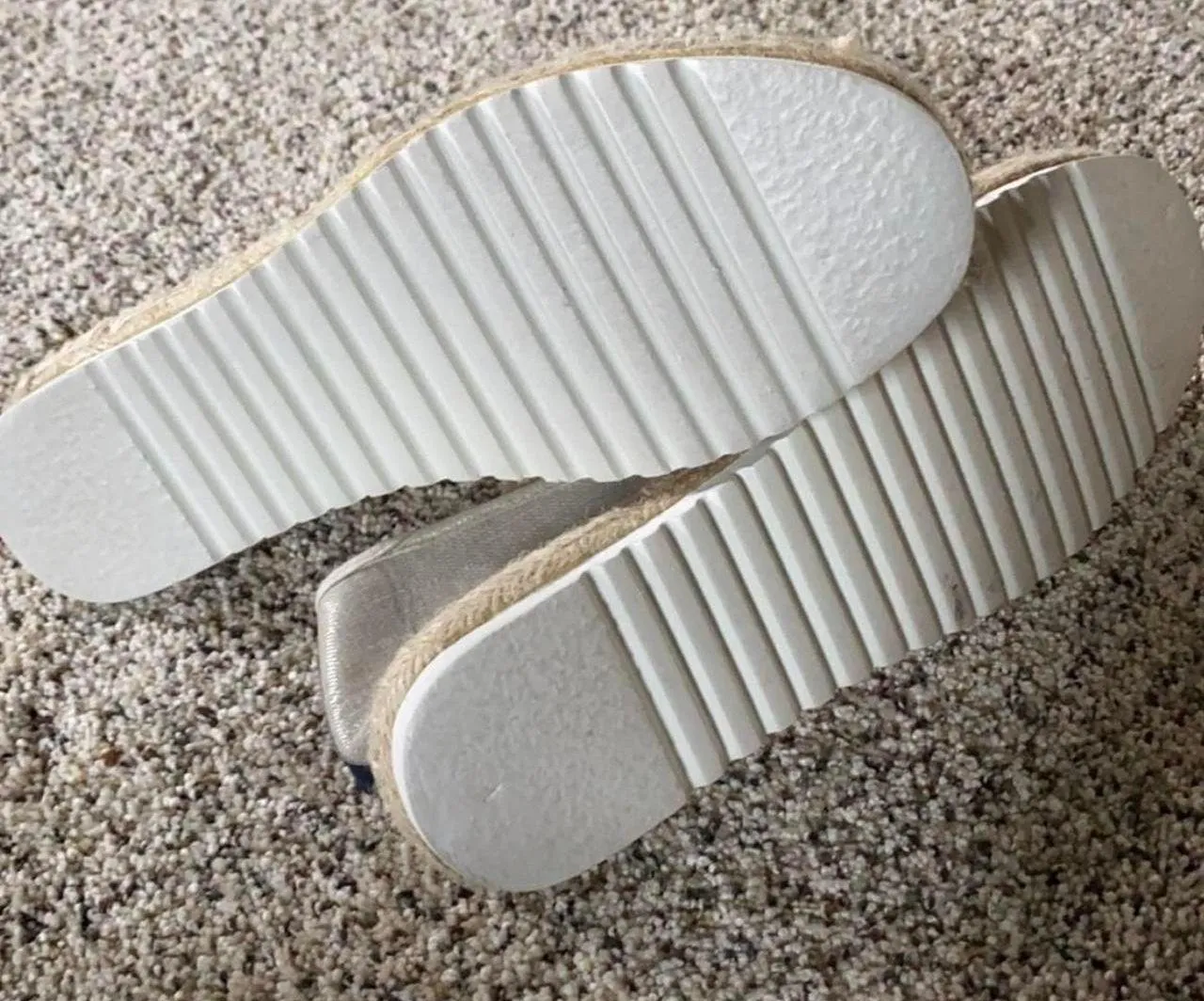 Jellypop Shimmery Nude Platform Espadrilles - Image 2