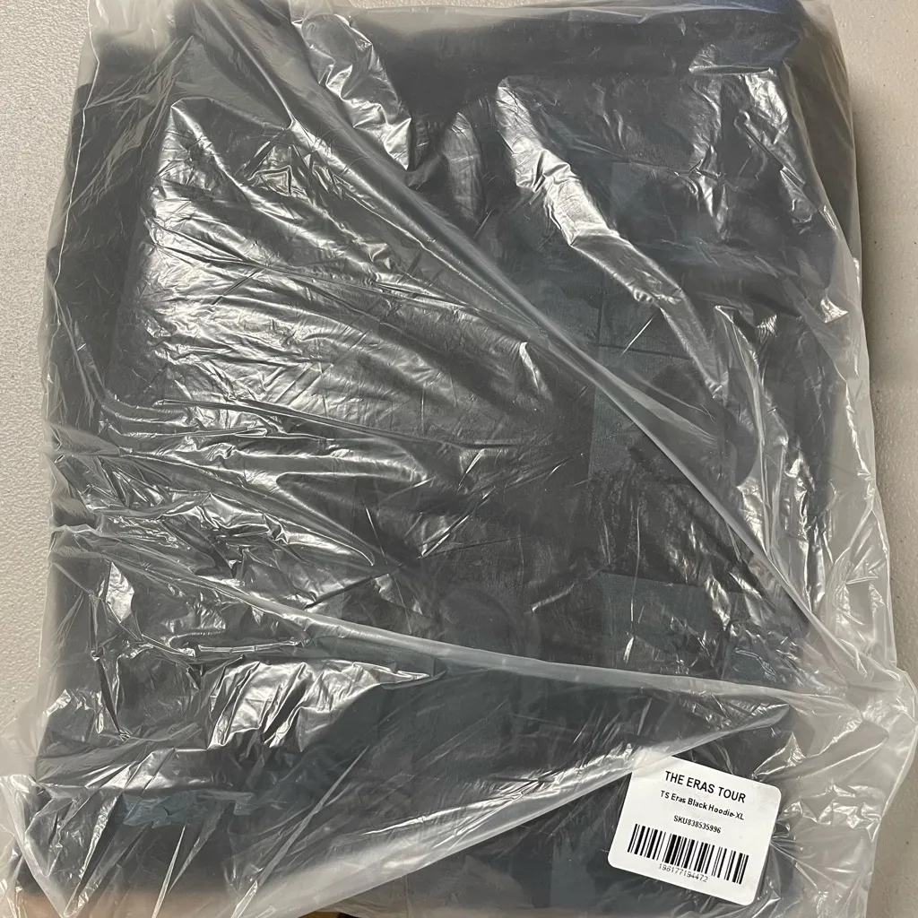 NEW Taylor Swift The Eras Tour Original US Dates Black Hoodie Logo Merch Size XL - Image 3