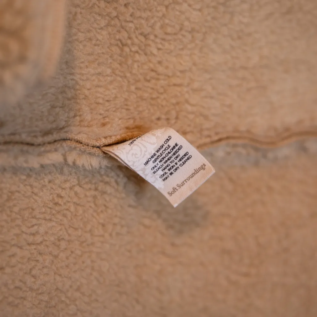 NEW Soft Surroundings 2BR16 Misha Faux Vegan Suede Shearling Jacquard Coat Small - Image 3