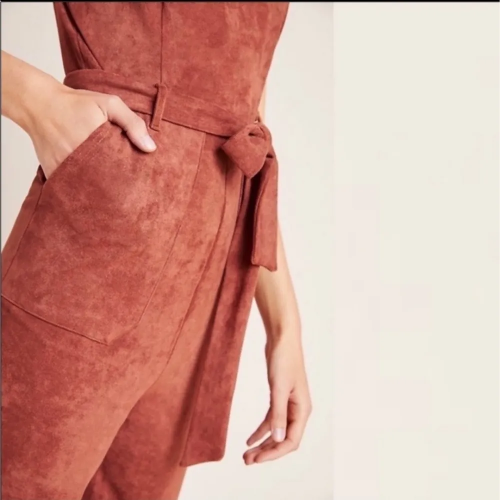 Anthropologie Suede Jumpsuit - Image 4