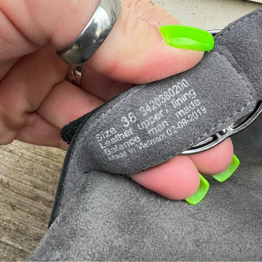 Dansko Susie Black Wedge Nubuck Leather Slide Sandals Size 36 - Image 6