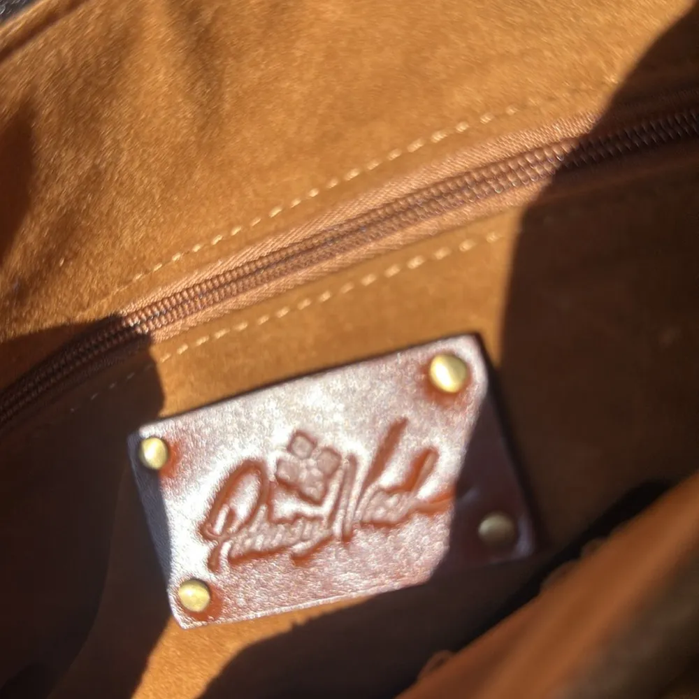 Patricia Nash, curry leather woven straw tote - Image 10