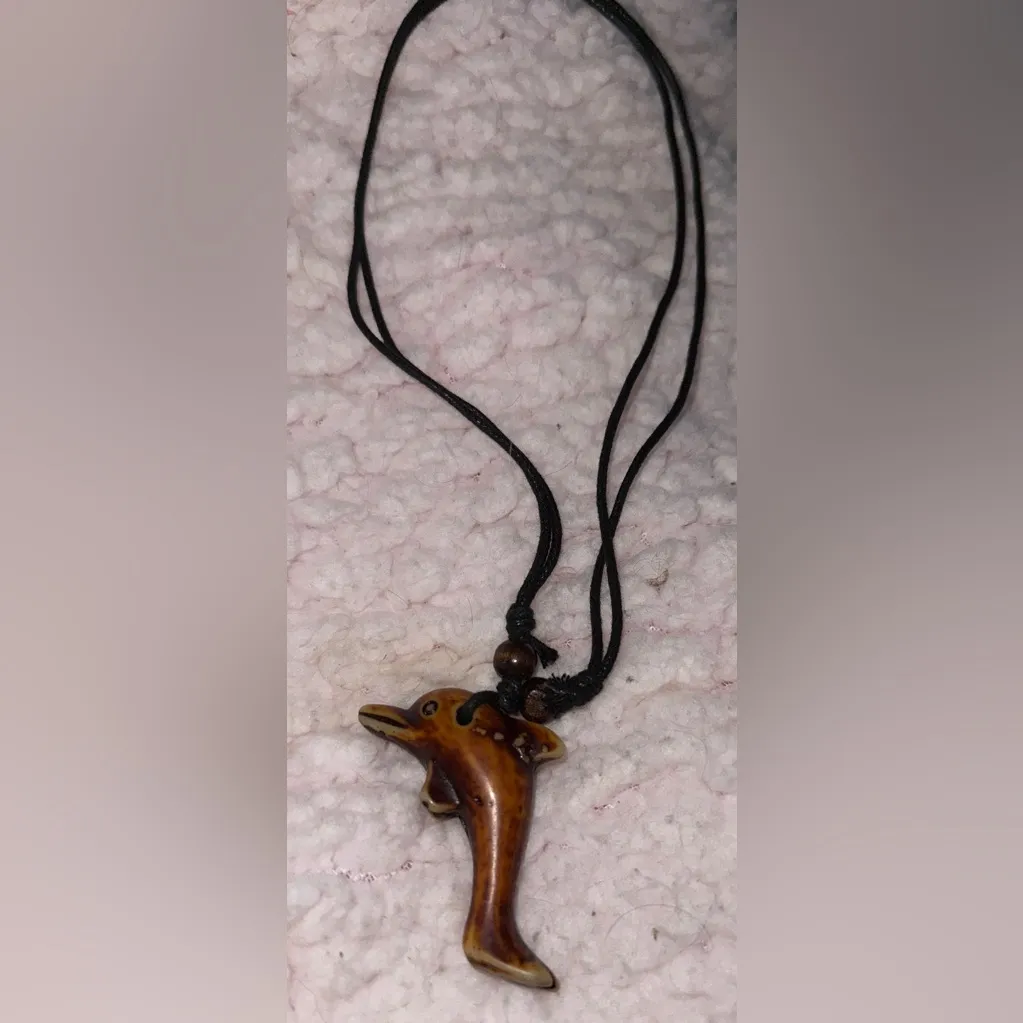 Bohemian Brown Dolphin Pendant Necklace - Image 7