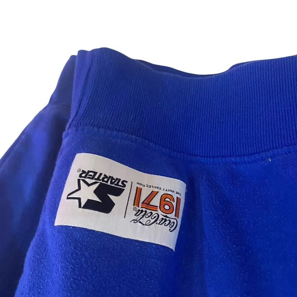 Vintage I’d like to by the world a coke starter sweat shirt medium blue gold cre - Image 3