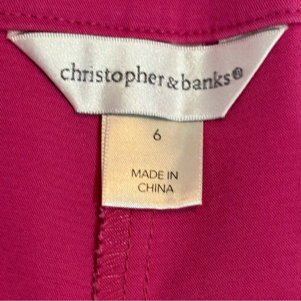Christopher And Banks Crop Pants Women 6 The Perfect Pant Relaxed‎ Fit High Rise - Image 5