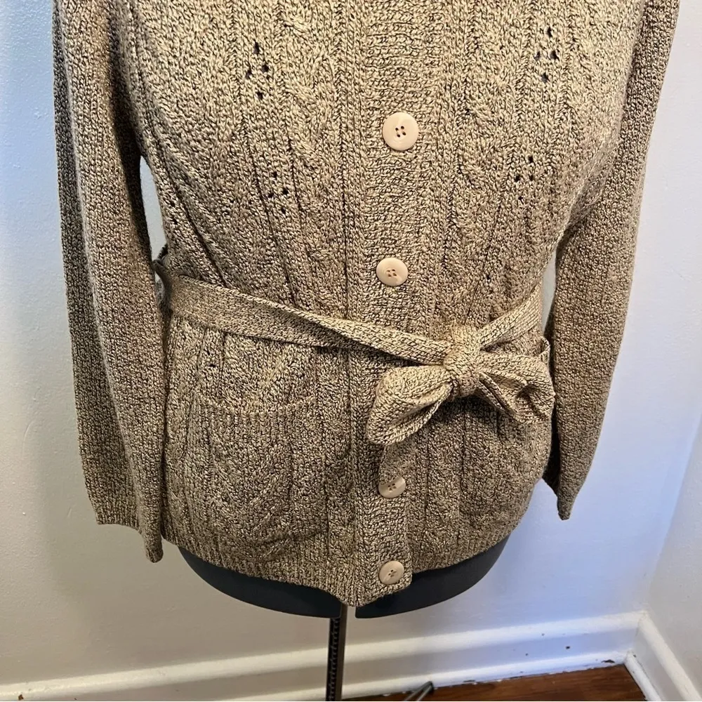 Carol Rose Cardigan Sweater Beige - Image 4