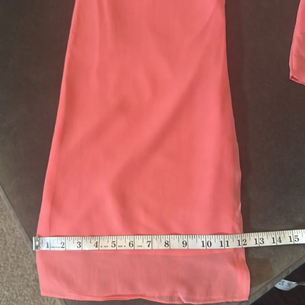 Women’s Chiffon 3 Piece Pants Suit Long Jacket Formal Party Wedding Size 16 NEW Pink - Image 13