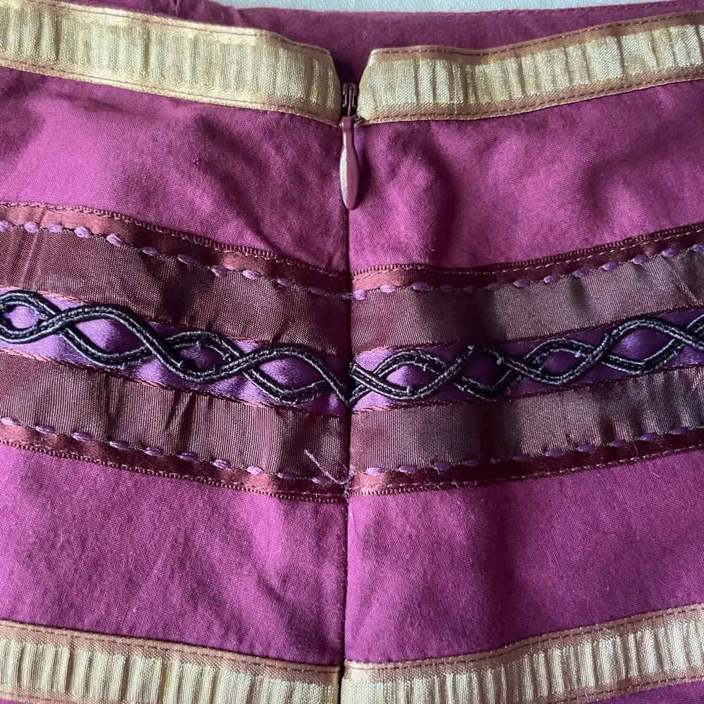 The Limited Ribbon Striped Multicolor A-Line Cotton Skirt - Image 7