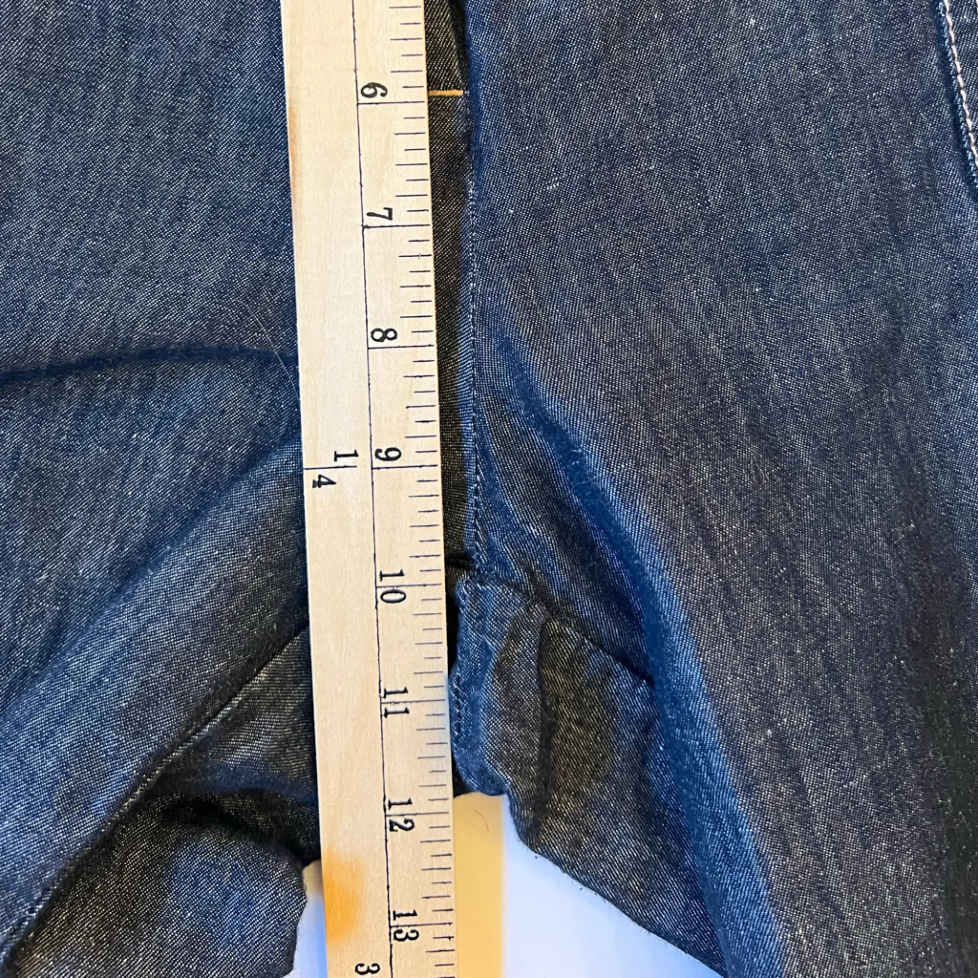 Talbots Straight Leg Lightweight Linen Blend Cropped High Rise Coastal Jeans 12P - Image 11