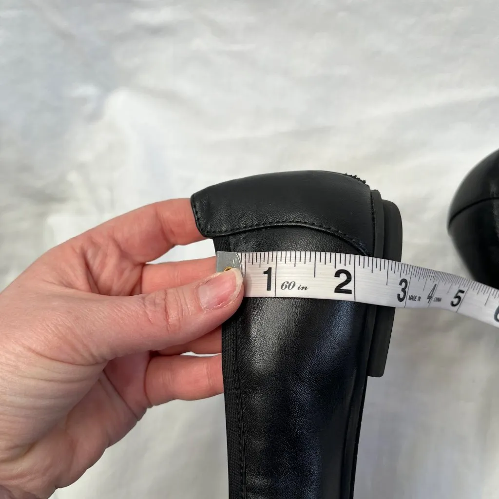 Vionic Womens Black Minna Leather Sequin Cap Toe Bow accents ballet Flats size 8 - Image 9