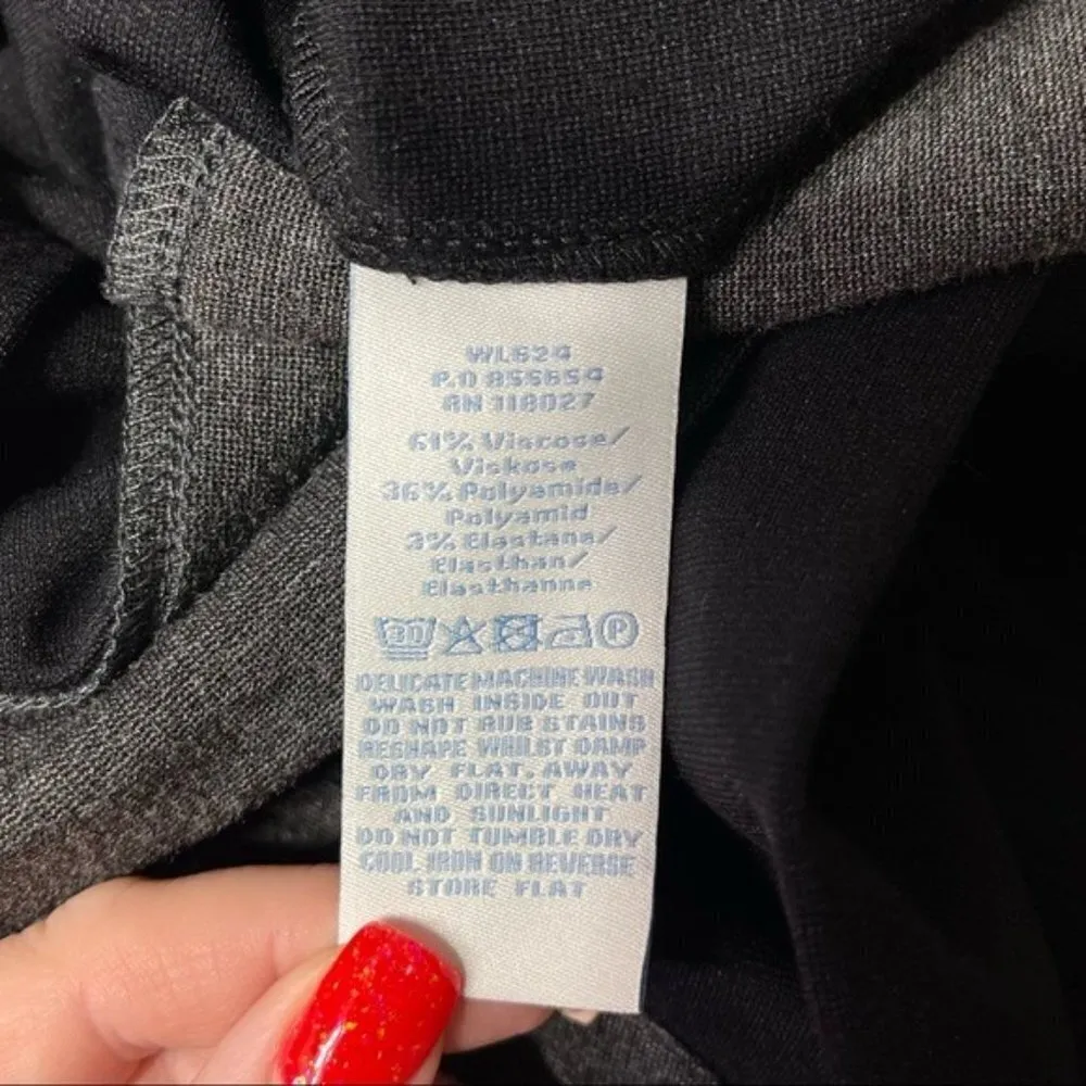 Boden Black Sheath Dress with Gray Contrast Trim Pockets 6 Small - Image 9