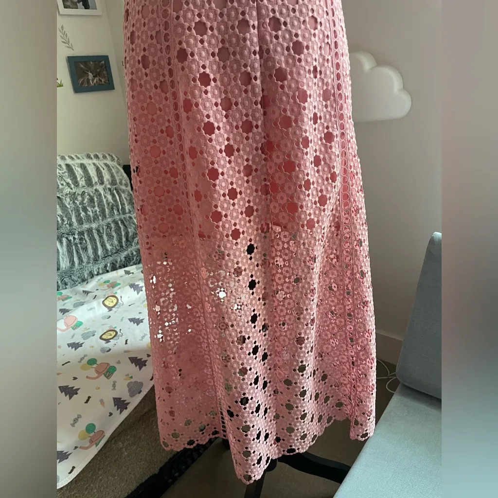 Sandro Paris Floral Lace Midi Dress - Image 11