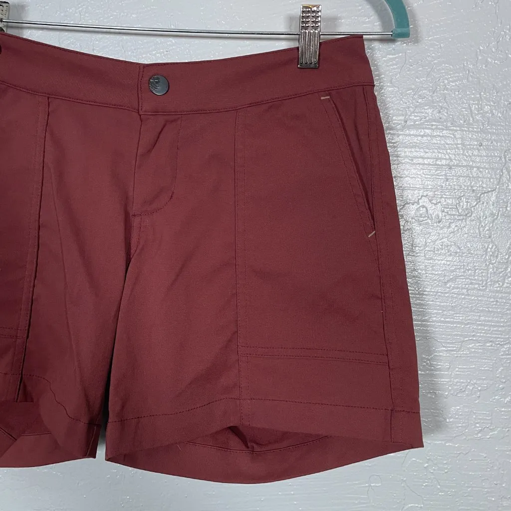 Stio Women 4 Maroon Red Coburn Shorts Stretch Quick Dry Granola Girl Crunchy - Image 2
