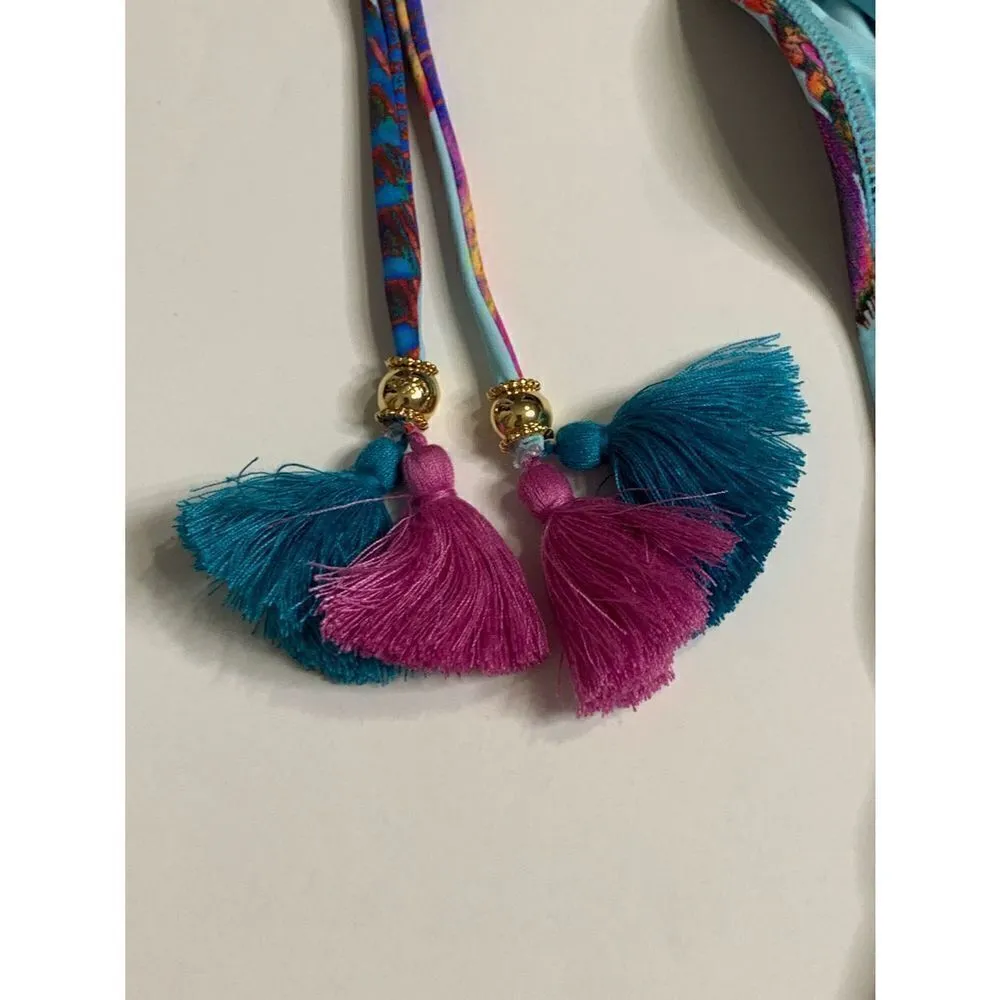 New. Pilyq feather teeny halter bikini. - Image 12