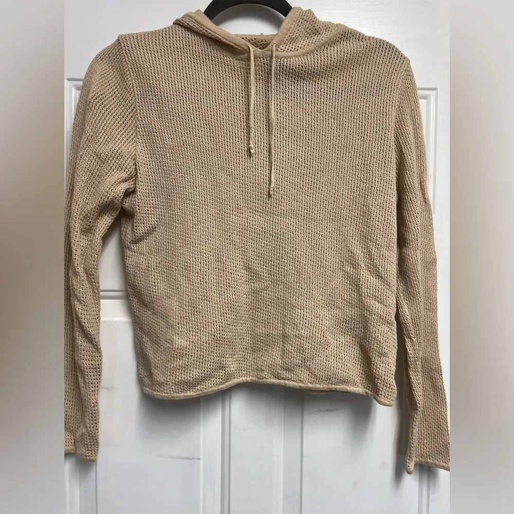Lauren Ralph Lauren Y2K Open waffle knit lightweight hooded longsleeve - Image 2