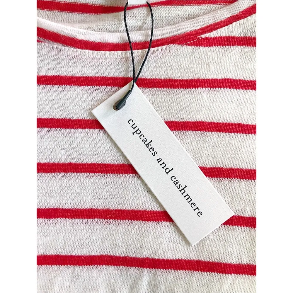 NWT Cupcakes and Cashmere Striped Ruffle Top - Image 4