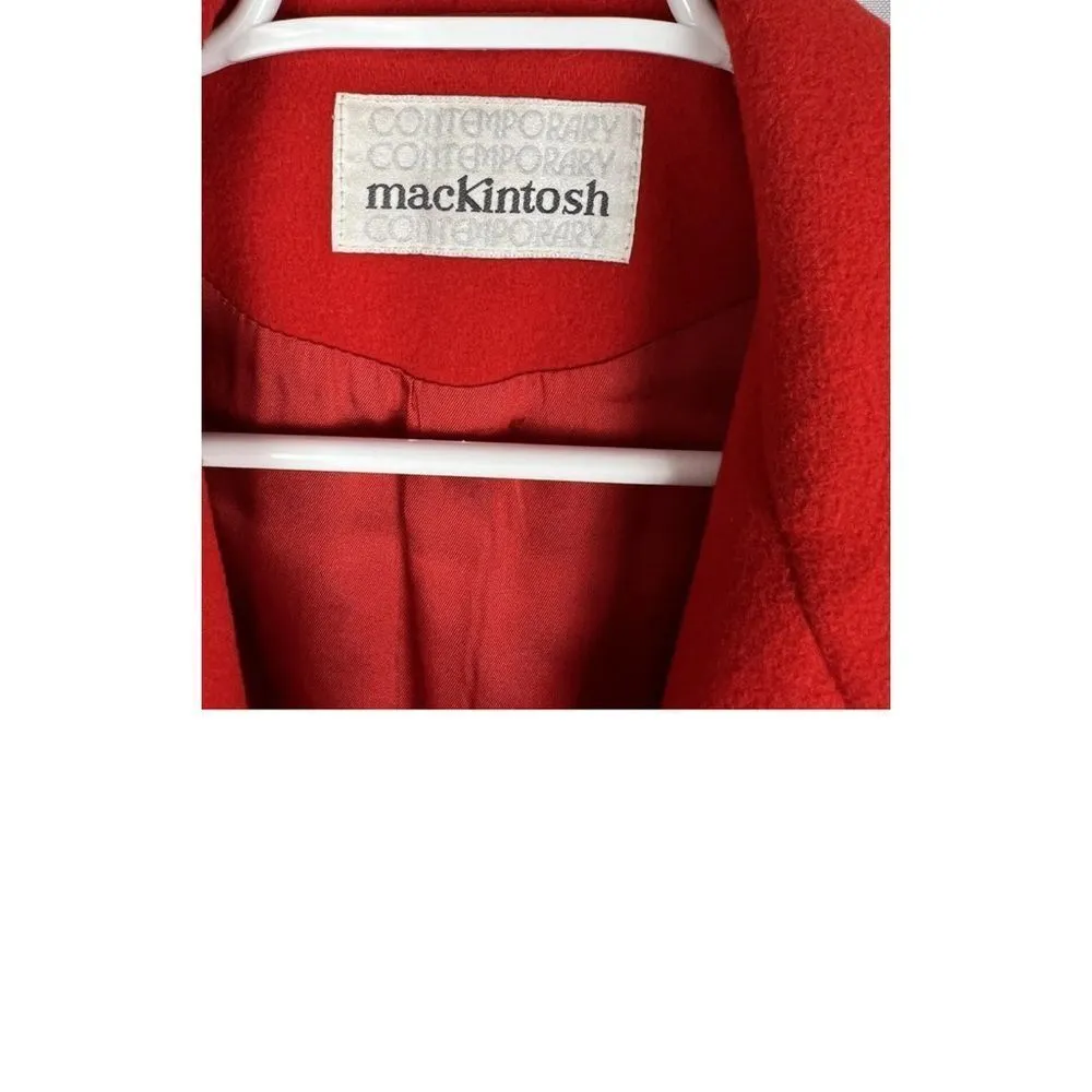 Mackintosh New England Red Vintage Peacoat Jacket Coat Size 8 Made In The USA - Image 9