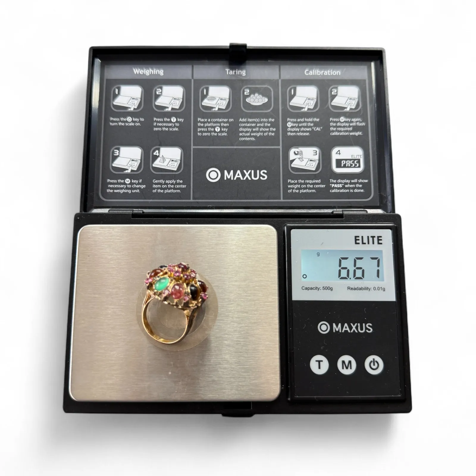 Vintage J.G Estate 14k Yellow Gold Ruby & Multi Gemstones Ring Size 6 - Image 14