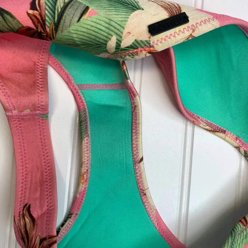 Triangl Pink Floral Bikini Bottom Sz Small - Image 3