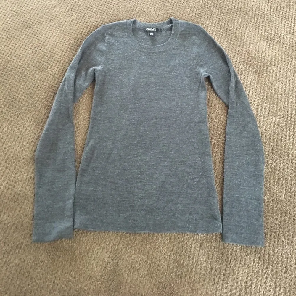 DKNY Charcoal Grey Crewneck Sweater Size Small - Image 3