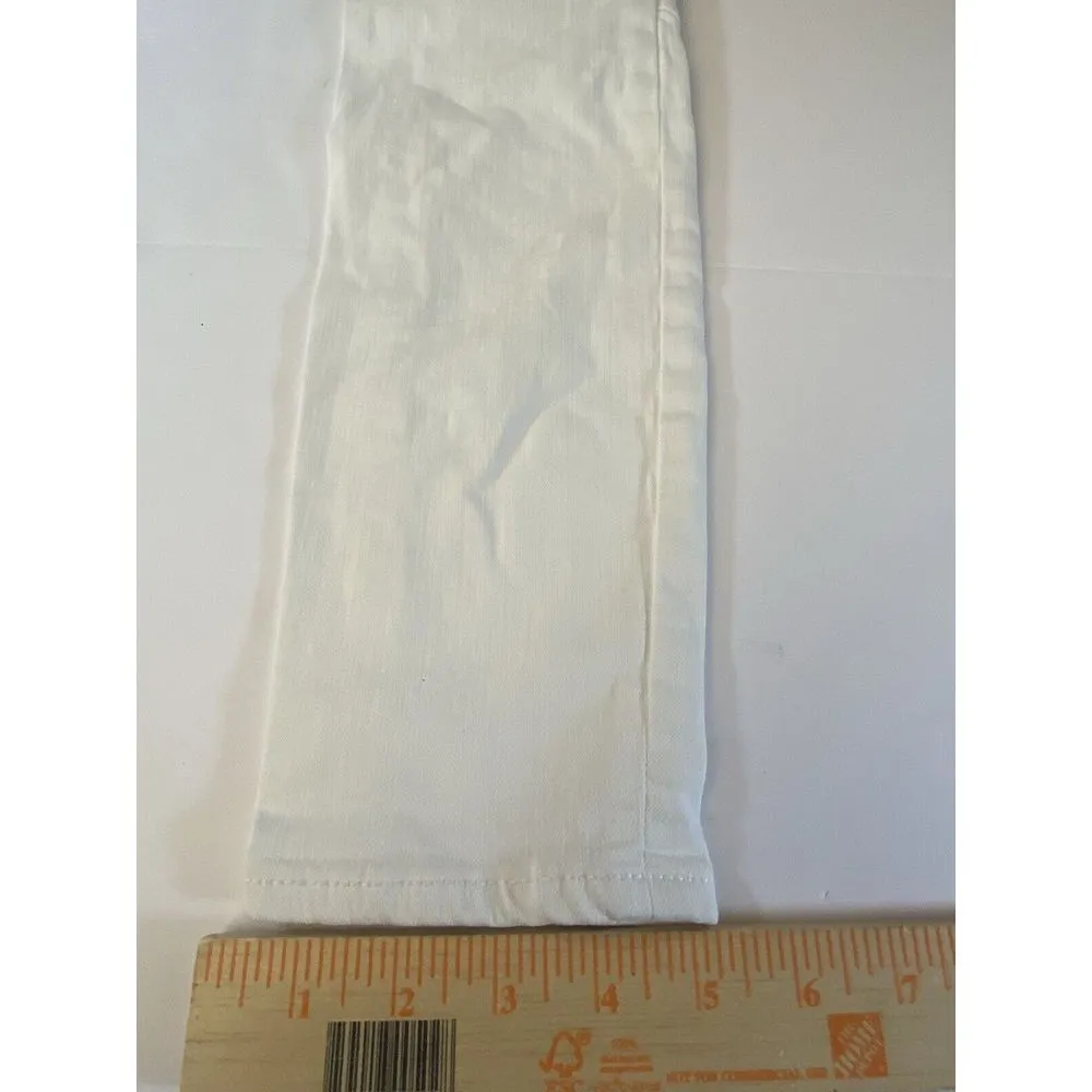 True Religion Jeans Womens 27 White Skinny Mid Rise Stretch Moto‎ Distressed - Image 9