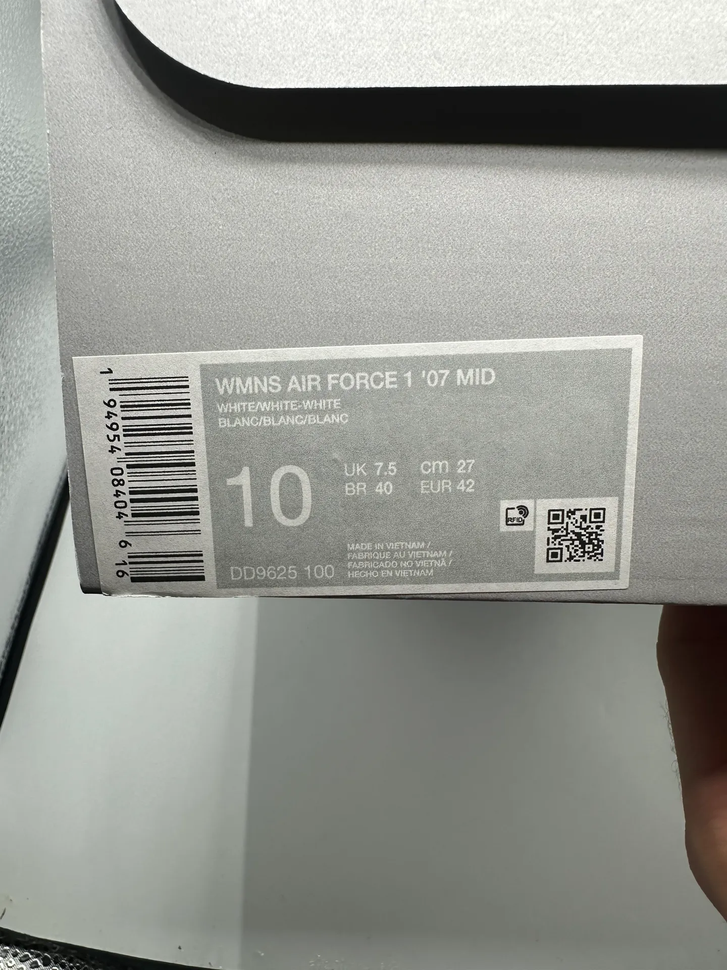 Air Force 1 Mid 07 Wmns “Triple White” size 10w - Image 7