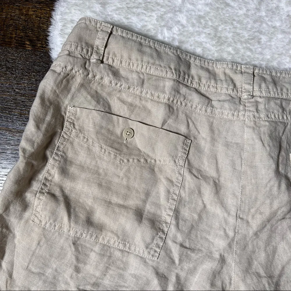 Tommy Bahama 100% Linen Khaki Cargo Shorts - Image 7