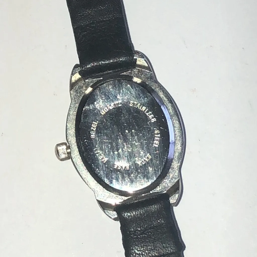 Infinity Silver Tone & Black Boho Band Watch Wristwatch NEW BATTERY - Image 9