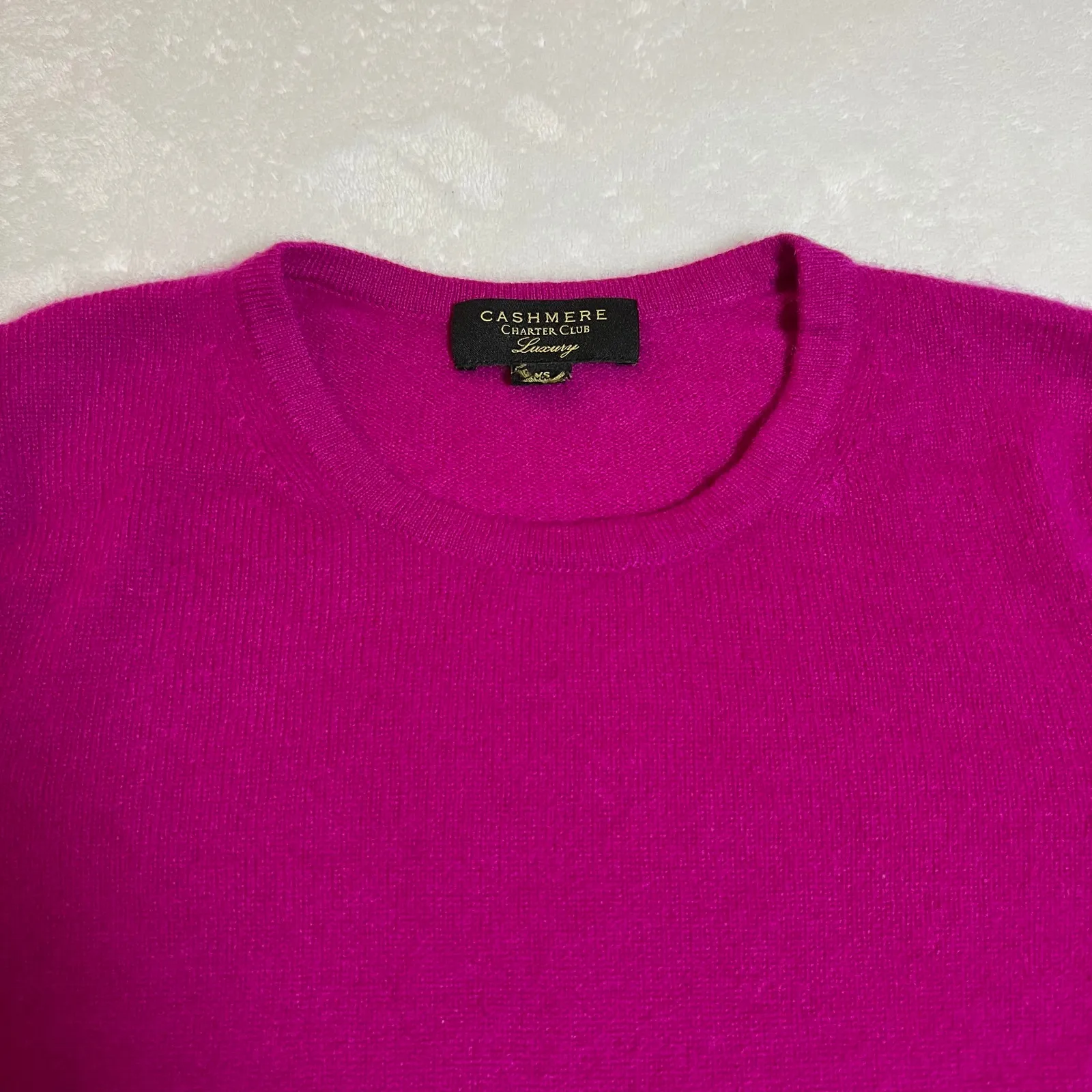 Charter Club 100% Cashmere Crewneck Sweater Size XS Colorful Cozy Maximalist - Image 3