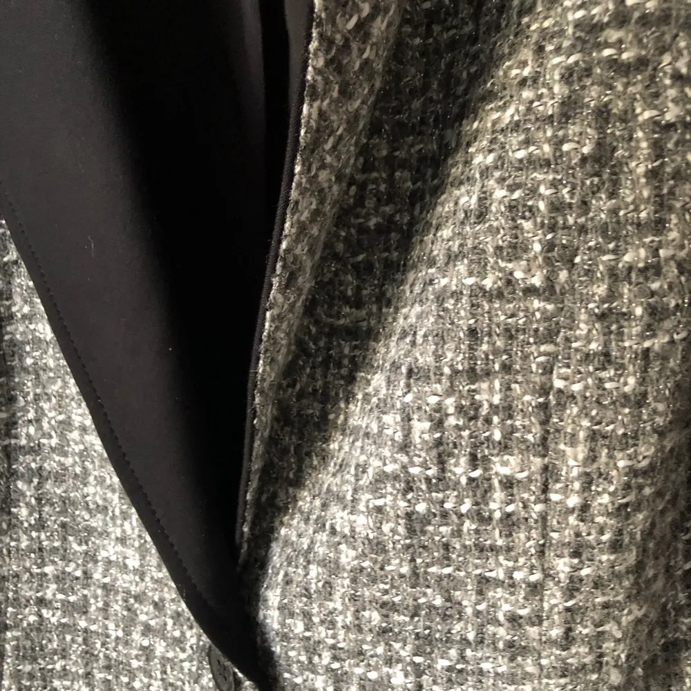 White House Black Market 4% wool blend jacket Tweed Blazer missing belt size 8 - Image 7