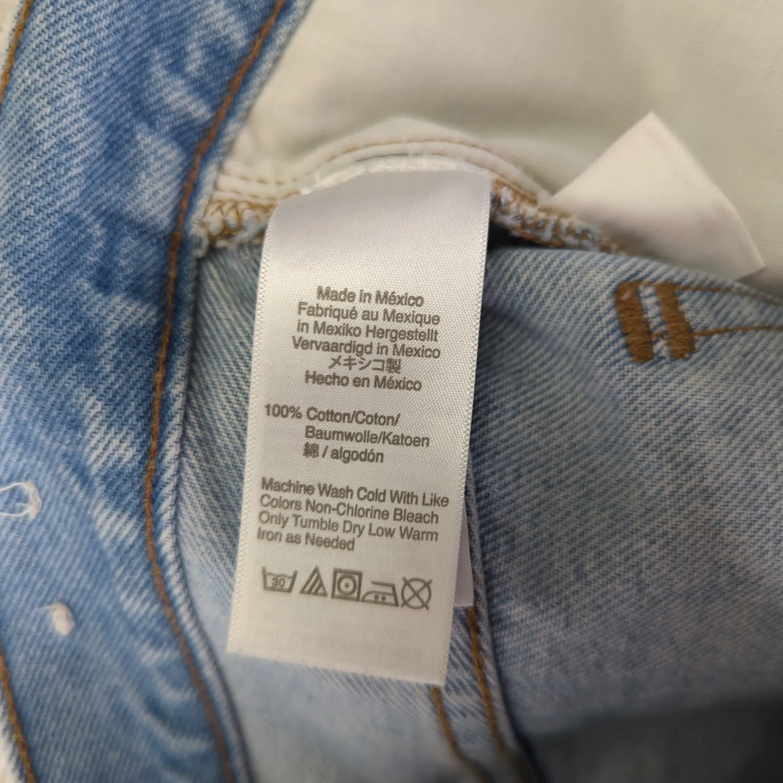 Madewell Relaxed Denim Shorts AJ242 Women's 28‎ Cutoffs Button Fly Rigid Denim - Image 6