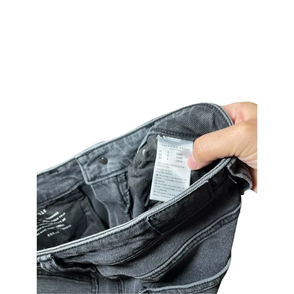 American Eagle Mom Jeans Size 0 Short Dark Gray - Image 8