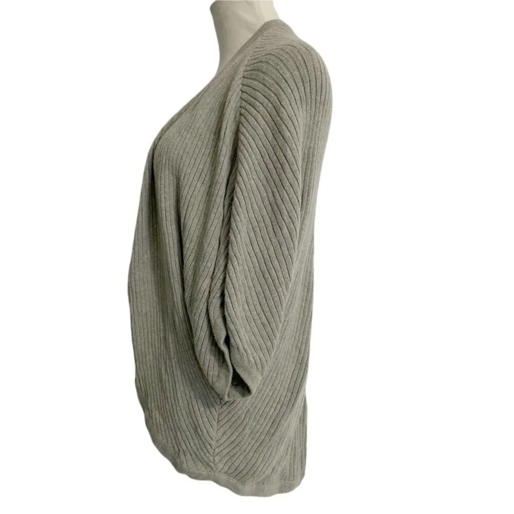 Garnet Hill Size Small Open Front Cardigan Ribbed Knit - Image 3