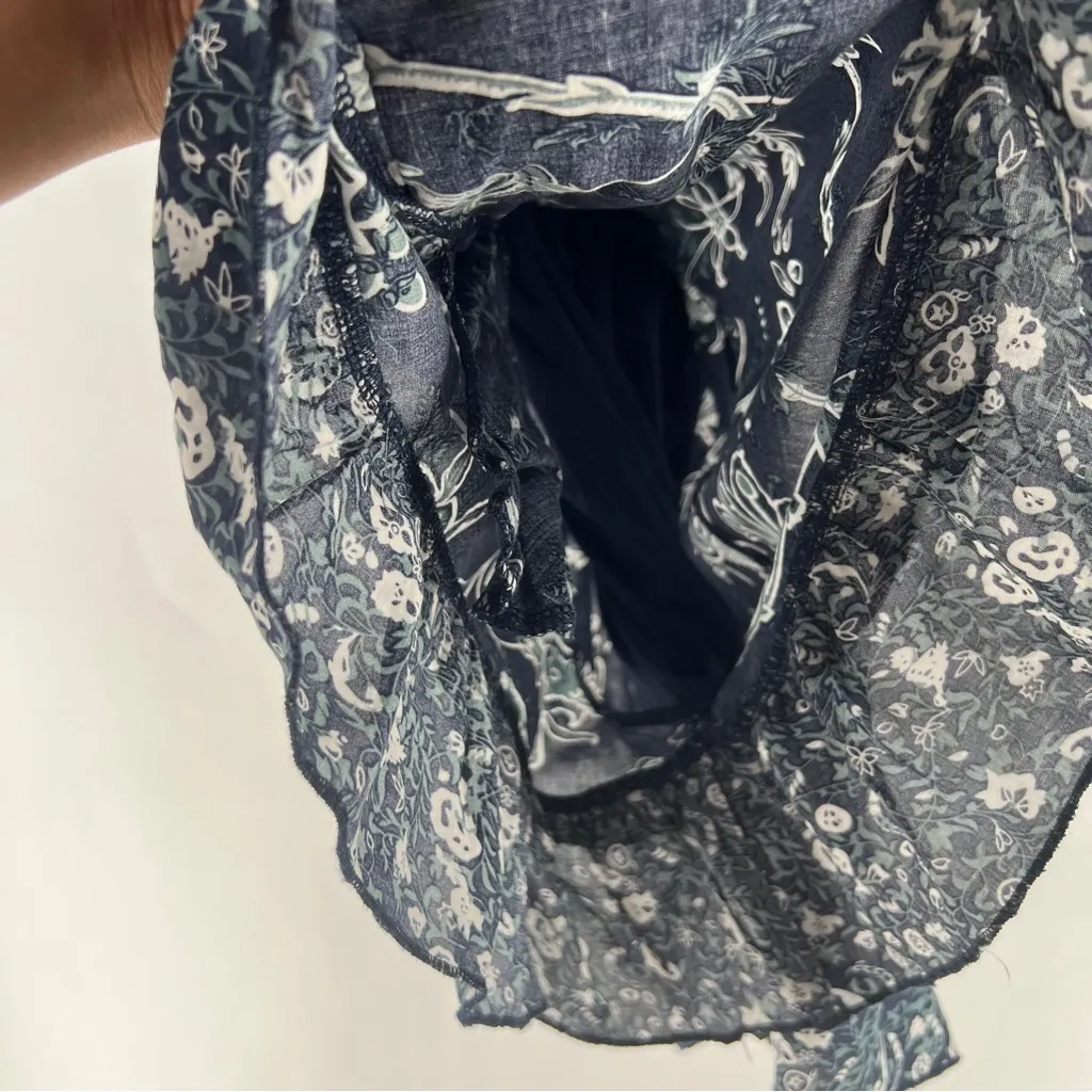 Gigio‎ Lightweight Floral Print Navy V - Image 11