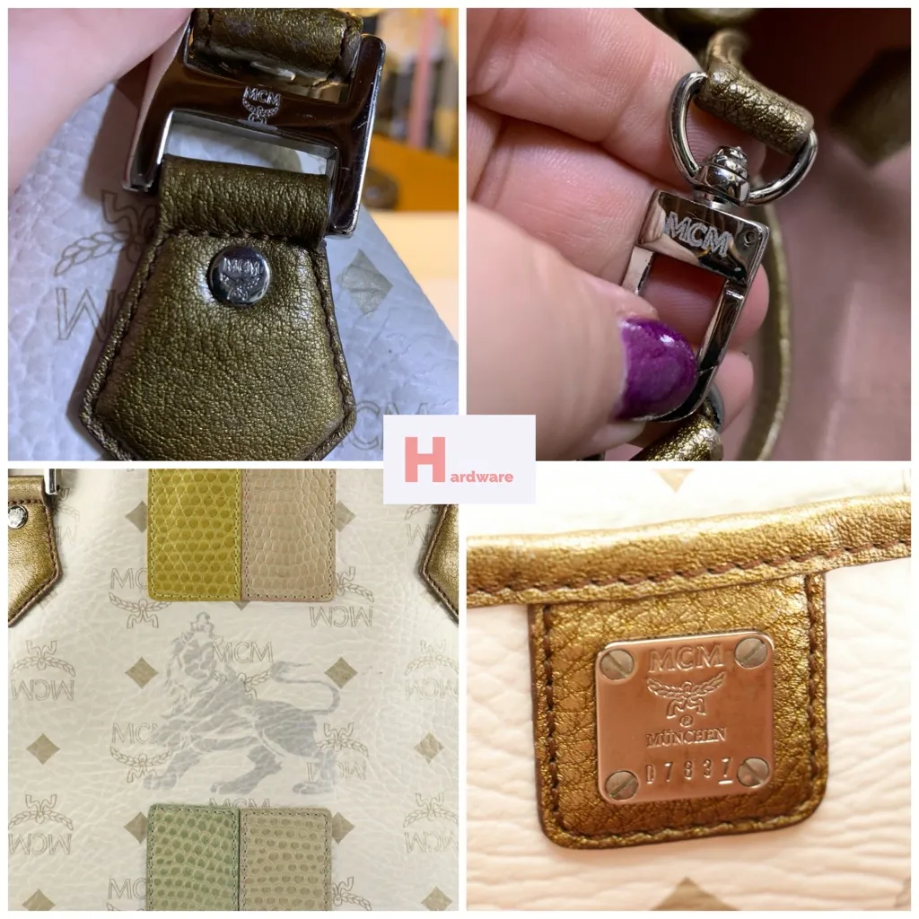 MCM PRINCESS LION SHOPPER TOTE IN WHITE VISETOS COATED CANVAS & LEATHER - Image 11