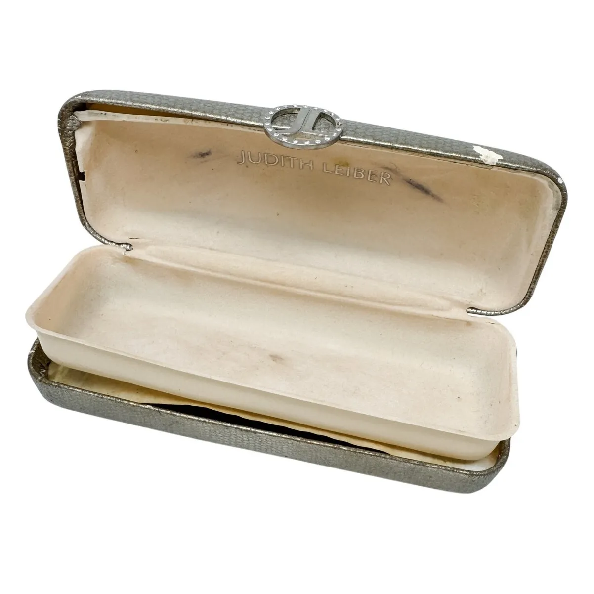 Judith Leiber vintage black red rhinestone Kabuki mask sunglasses w/ case - Image 10